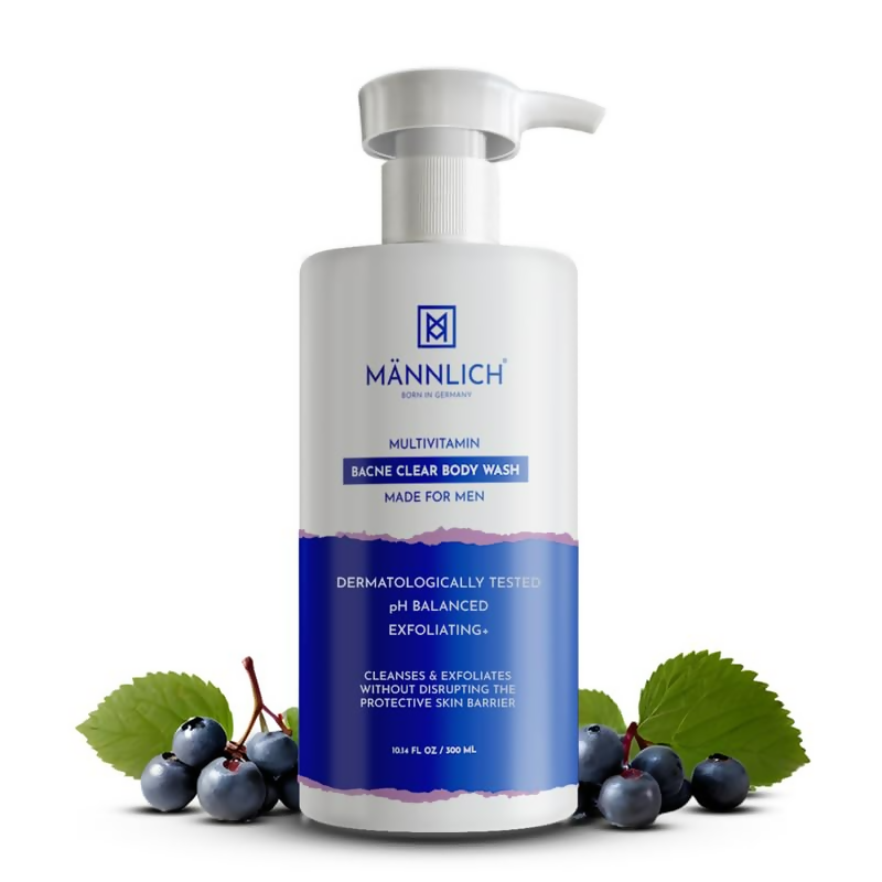 Mannlich 2% Salicylic Acid Body Acne Wash For Men | Grocsy