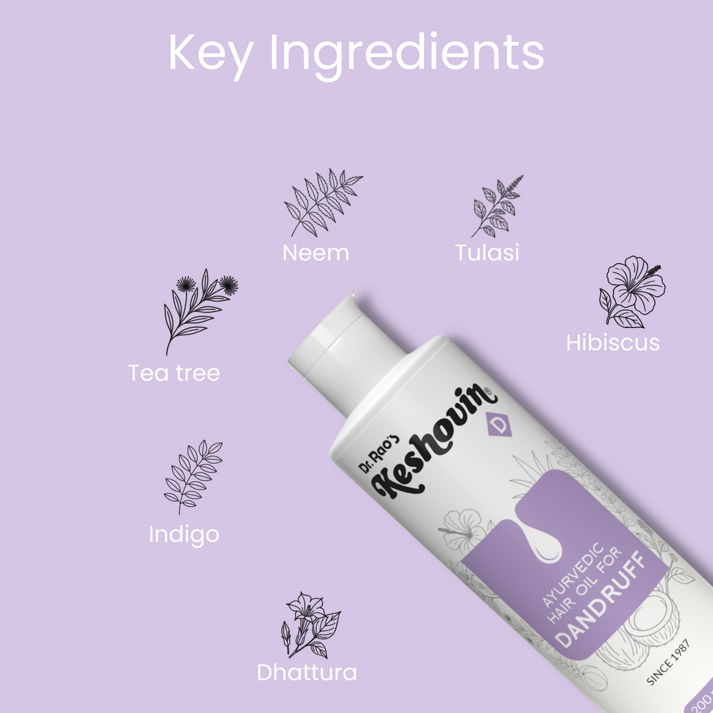 Dr. Rao's Keshovin Anti Dandruff Herbal Hair Oil | Grocsy