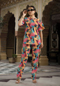 Women's Casual Fashionable Multi Muslin co-ord set - Rooh | Grocsy