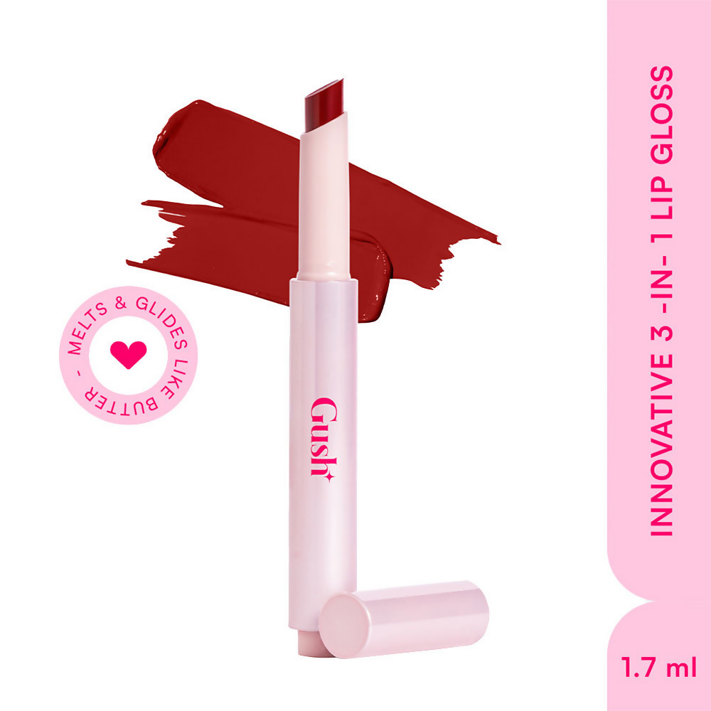 Gush Beauty Hybrid Gloss Butter Balm High Shine & Hydrating - Universal Warm Berry | Grocsy