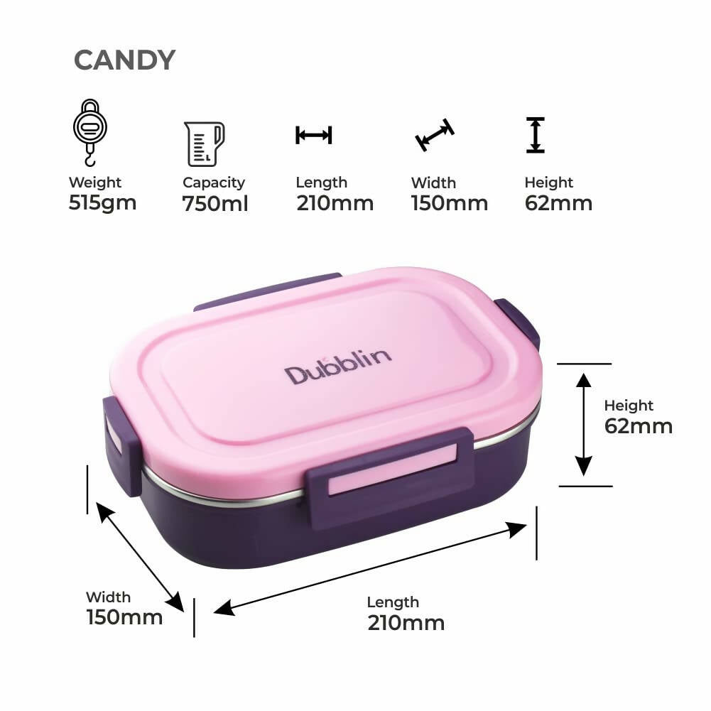 Dubblin Candy Stainless Steel Lunch Box | Grocsy