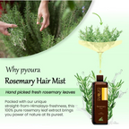 Pyoura Rosemary Water Spray For Hair Fall Control Natural Non-Greasy Heat Protection Serum Mist Toner | Grocsy