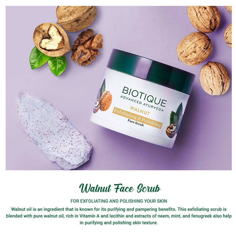 Biotique Bio Walnut Exfoliating & Polishing Scrub | Grocsy