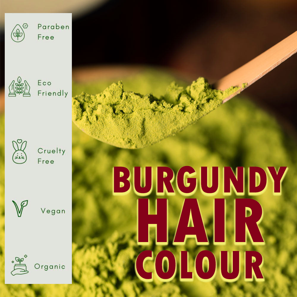 Samisha Burgundy Hair Colour Powder – Original & Organic Reddish Brown | Grocsy