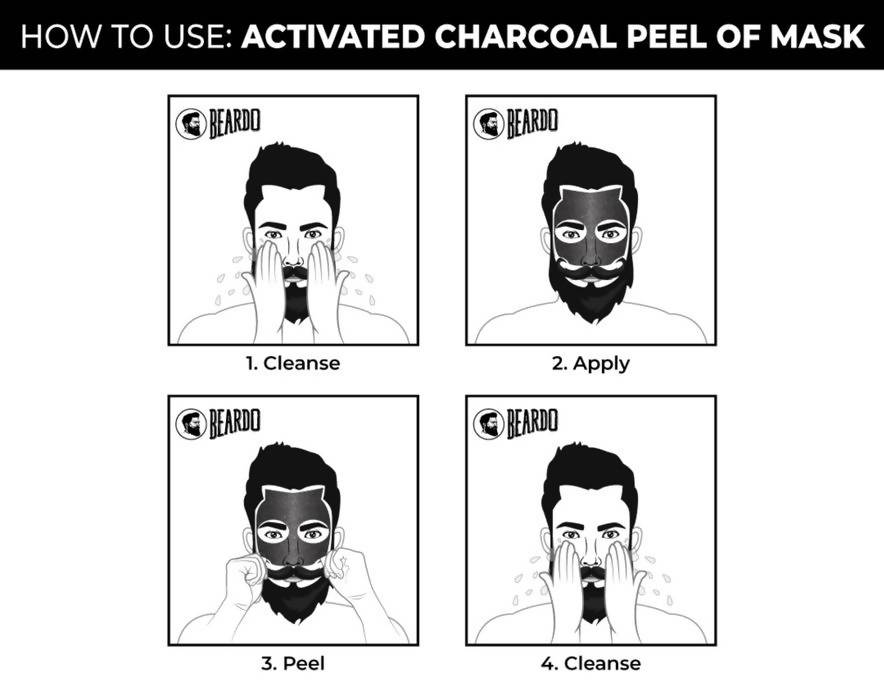 Beardo Activated Charcoal Facewash & Peel Off Mask Combo | Grocsy