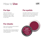 Love Earth Lip Tint & Cheek Tint Multipot Combo Raspberry Pink & Caramel Brown | Grocsy