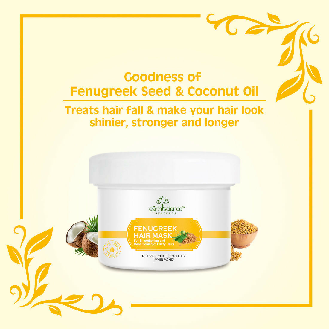 Earth Science Ayurveda Fenugreek Hair Mask | Grocsy