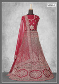 Maroon Net Thread With Sequence Work Lehenga Choli - Nimaya Ishani | Grocsy