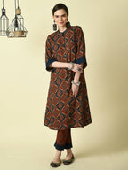 Myshka Women's Multi A-Line Kurta & Trousers | Grocsy