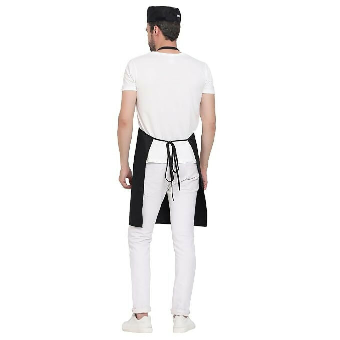 Uniformer Kitchen Apron For Men & Women-Black (Pack of 12) | Grocsy
