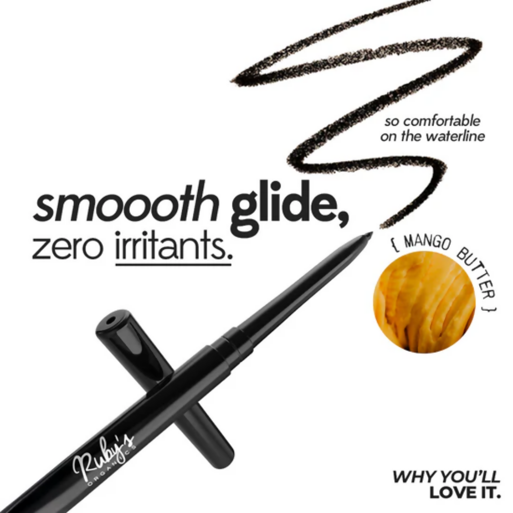 Ruby's Organics Smoked Kohl Pencil Brown | Grocsy