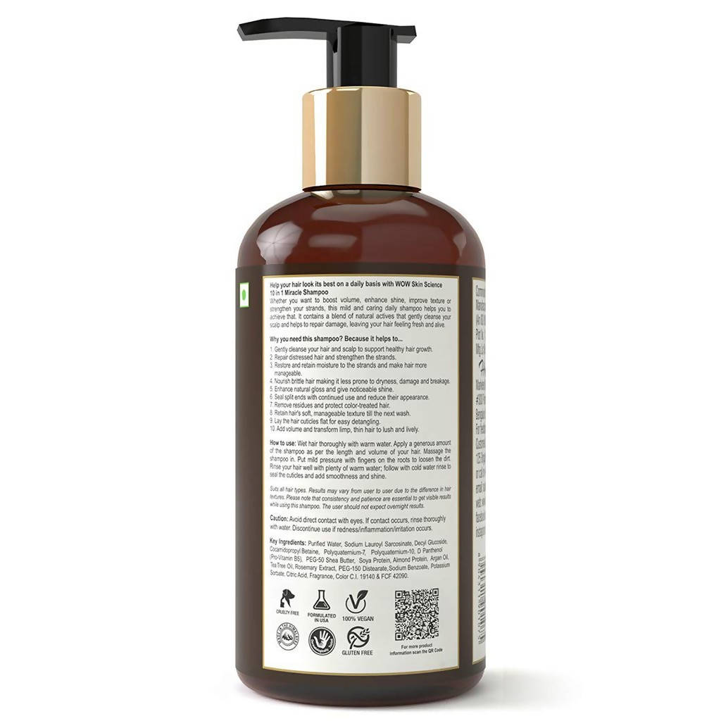 Wow Skin Science Miracle 10 in 1 Shampoo | Grocsy