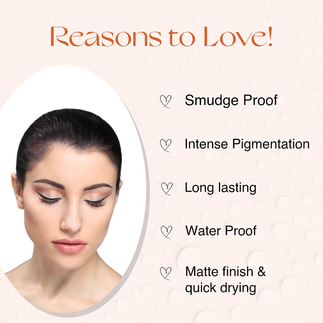 Nourish Mantra Liquid Eyeliner All-Day with Glycerine for Bold & Dramatic Eyes with SPF | Grocsy