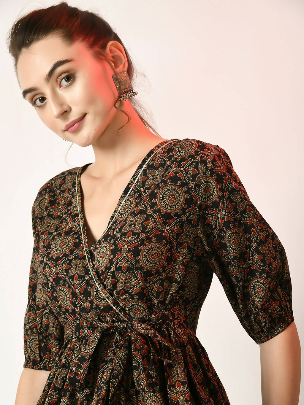 Myshka Women's Multi Empire Printed Dress | Grocsy