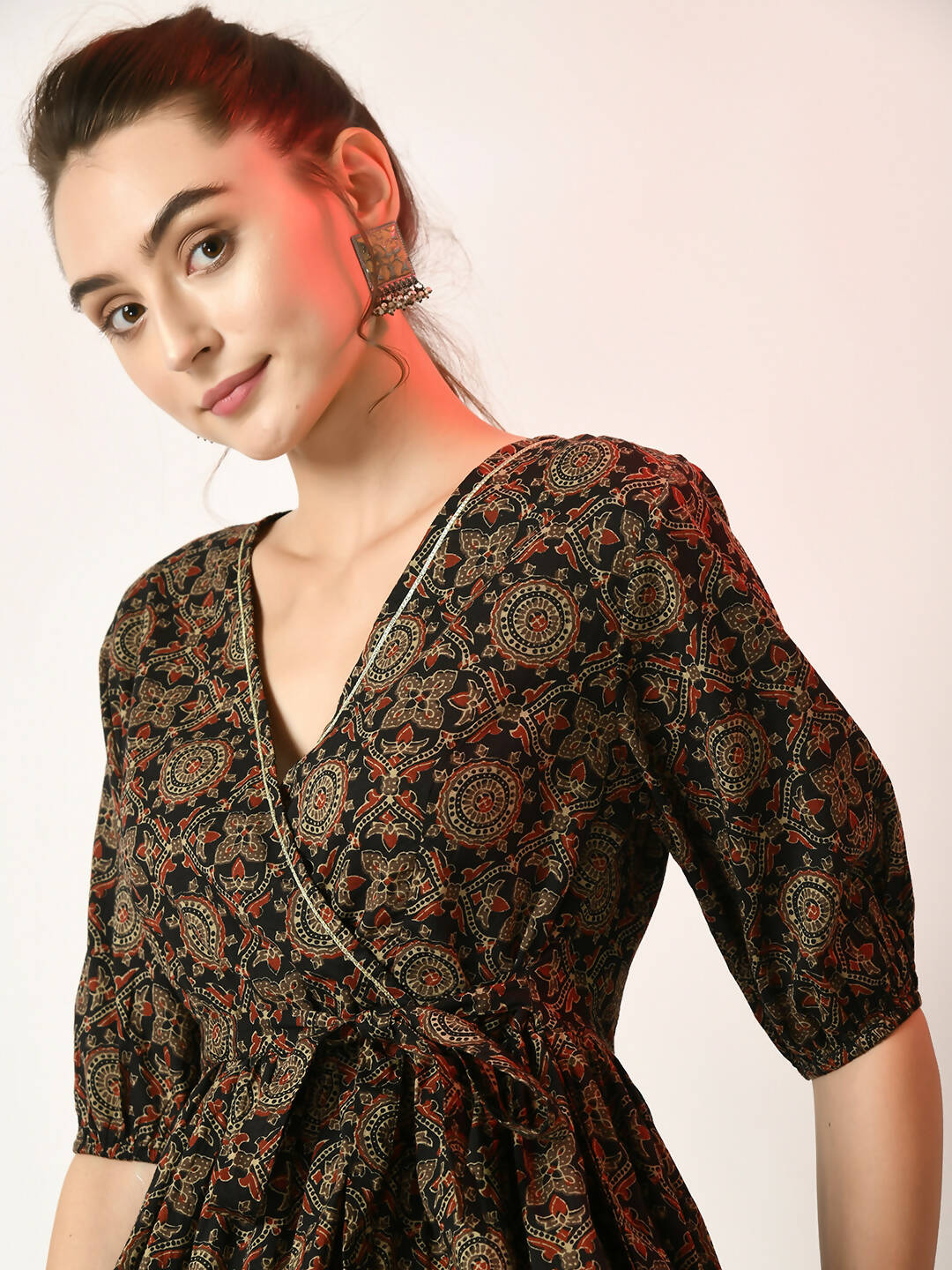 Myshka Women's Multi Empire Printed Dress | Grocsy