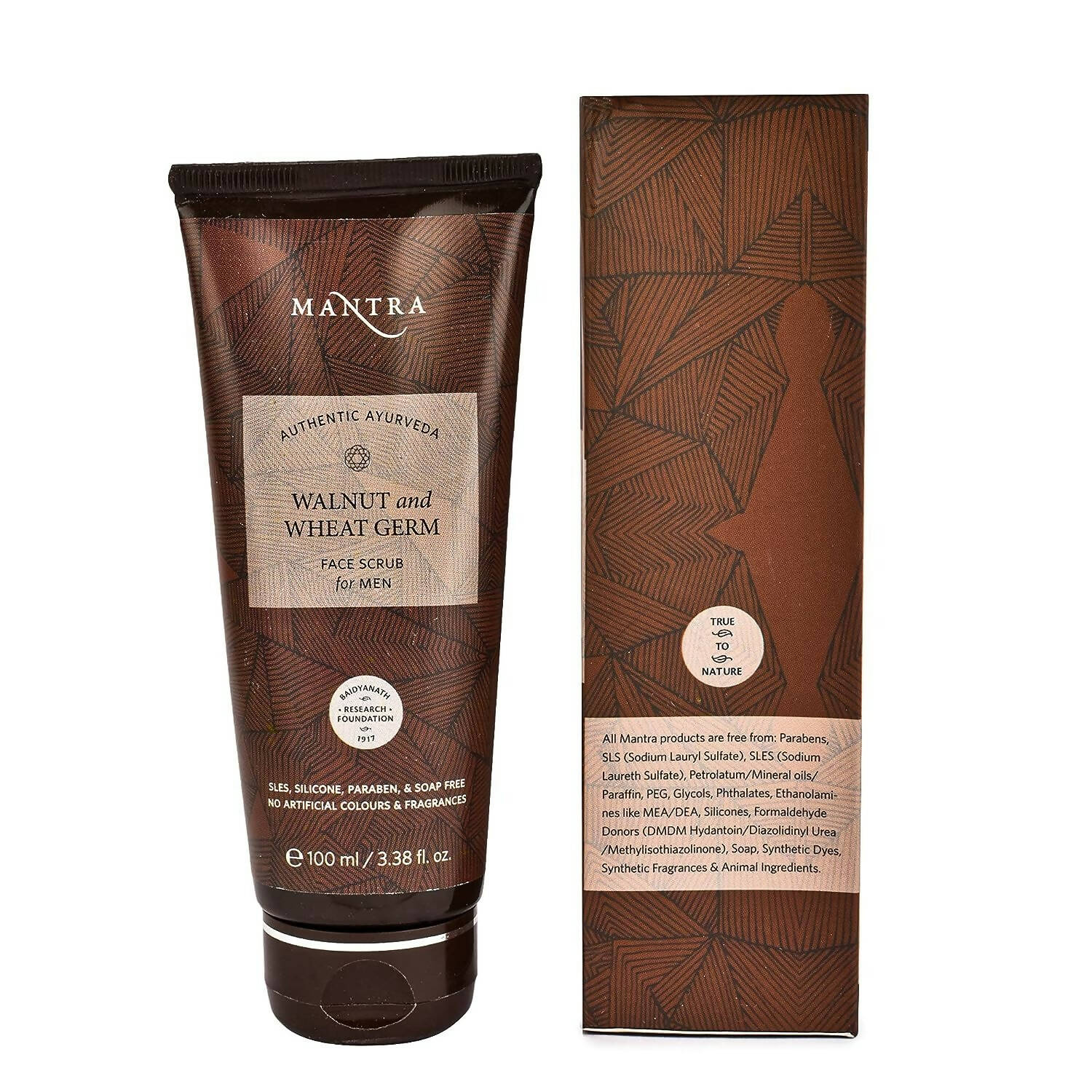 Mantra Herbal Walnut & Wheat Germ Face Scrub For Men | Grocsy