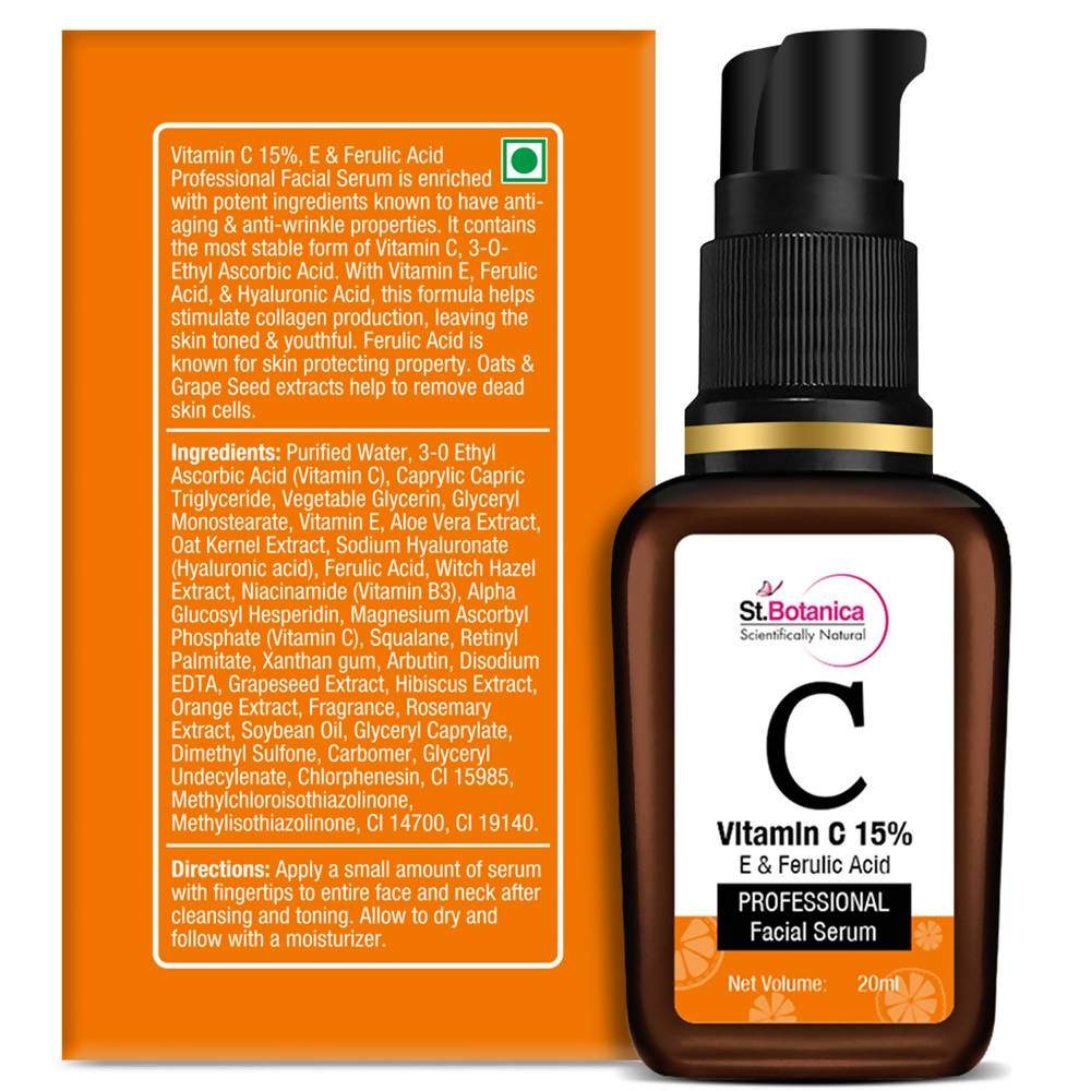 St.Botanica Vitamin C 15% E & Ferulic Acid Professional Facial Serum | Grocsy