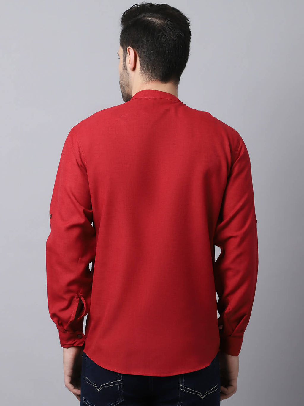 Even Apparels Maroon Pure Cotton Men's Kurta With Side Placket | Grocsy