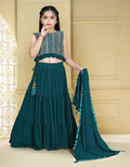 Wedding Designer Rama Georgette Kidswear Lehenga - Aaradhna | Grocsy