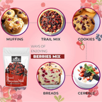 Nature Yard Berries mix without sugar - Mix of Dried Cranberry, Blueberry, Goji berry & Strawberry Dry fruits | Grocsy