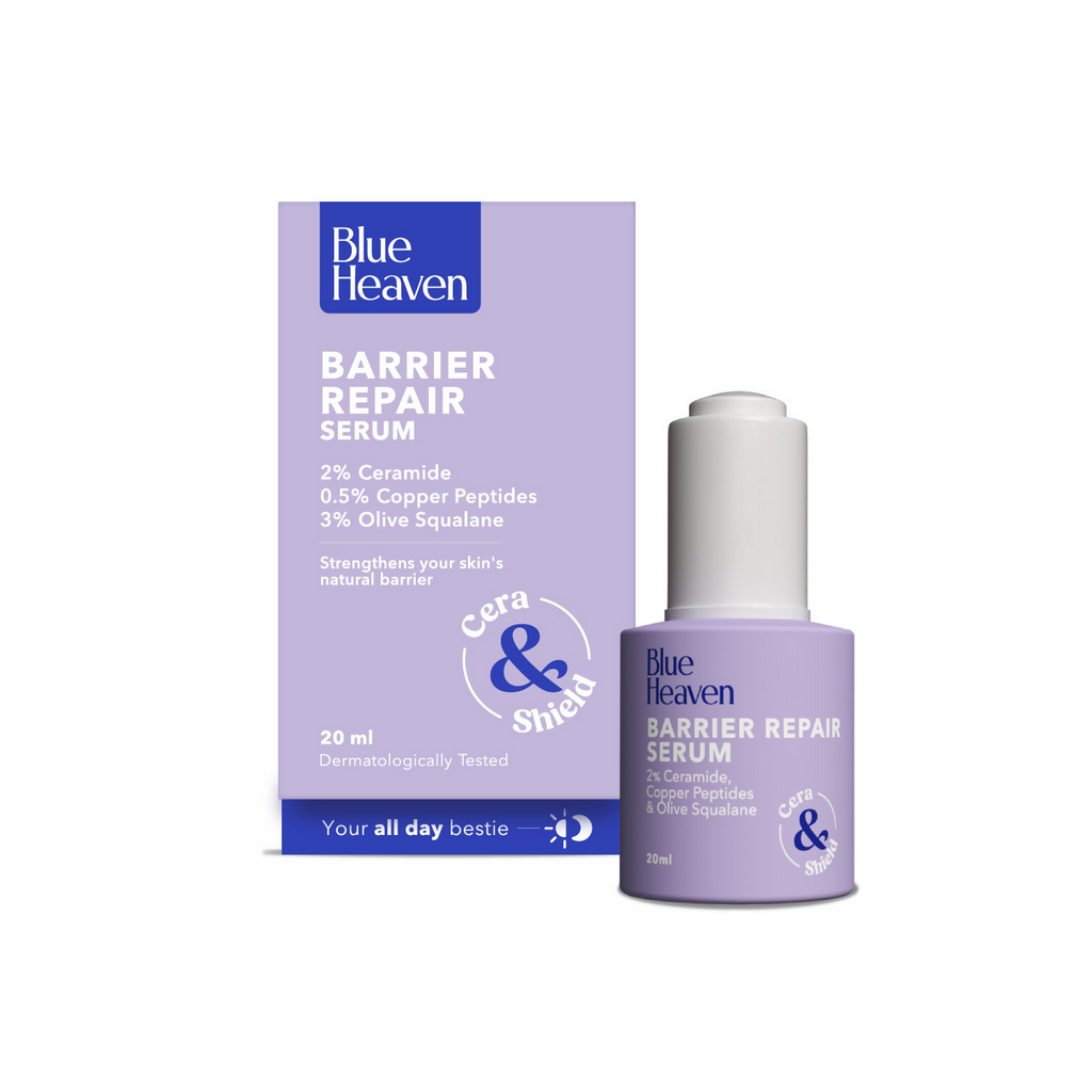 Blue Heaven Barrier Repair Serum Infused With 2% Ceramide 0.5% Copper Peptides | Grocsy