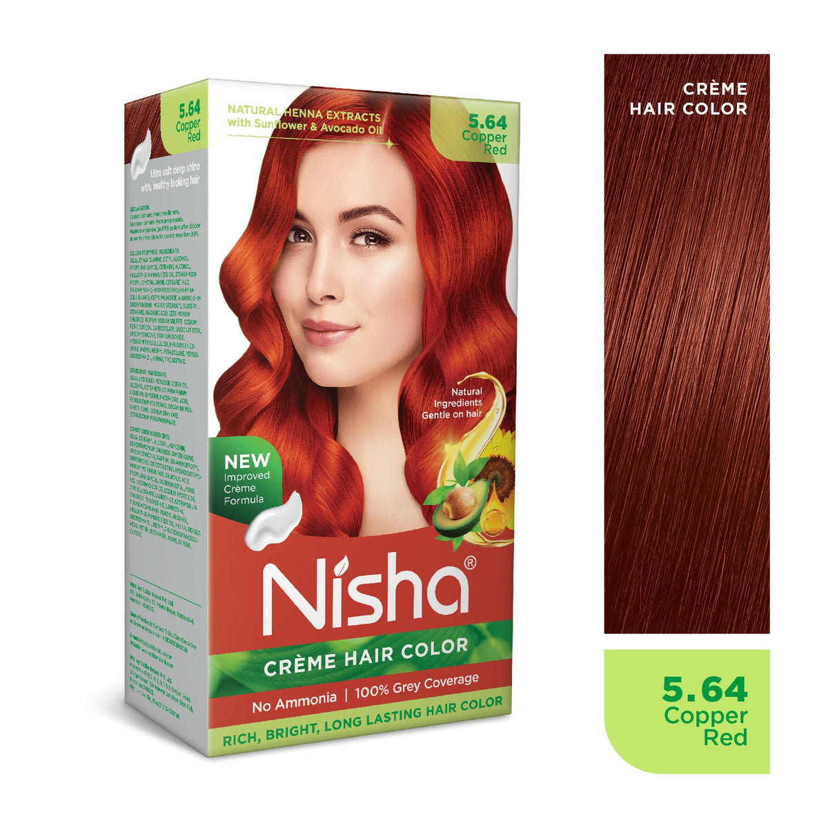 Nisha Creme Hair Color for Women - Copper Red | Grocsy