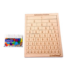 Kraftsman Mathematics Fractions Learning/Strips and Bars Learning and Puzzle Board | Color Kit Included | Grocsy