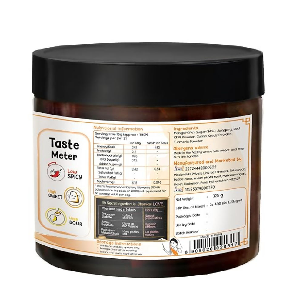 FarmDidi Sweet Mango Pickle with Jaggery - Sweet Mango | Grocsy