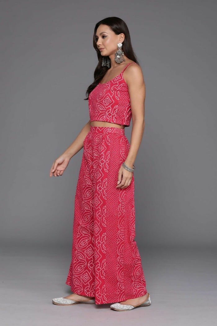 Ahalyaa Women's Traditional Wear Co-ods - Pink | Grocsy