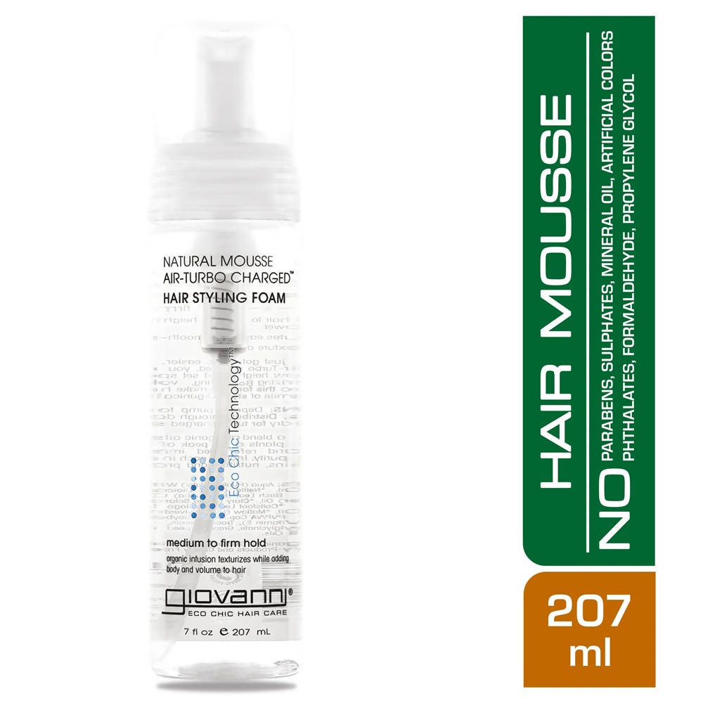 Giovanni Organic Natural Mousse Air-Turbo Charged Hair Styling Spray Foam | Grocsy