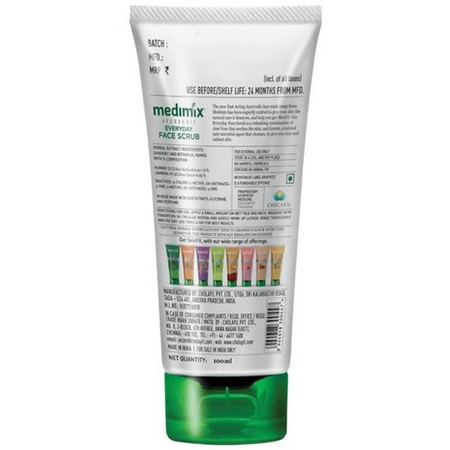 Medimix Ayurvedic Everyday Face Scrub with Aloe Vera & Lemon | Grocsy