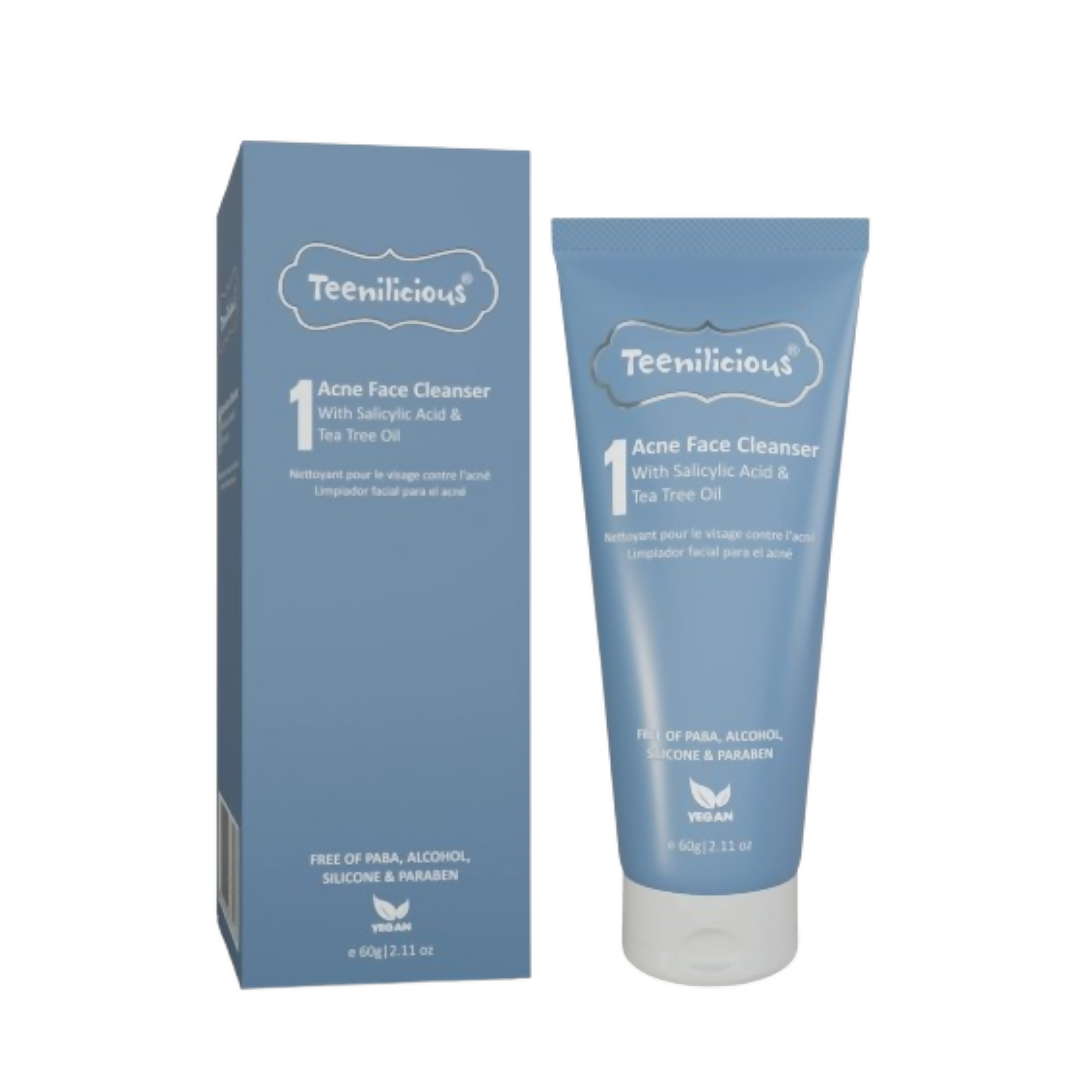 Teenilicious Acne Face Cleanser With 1.5% Salicylic Acid & Tea Tree Oil | Grocsy