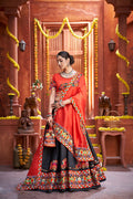 AI Fashion Black Art Silk Designer Navratri Lehenga Choli Collection | Grocsy