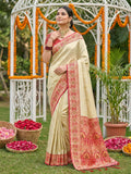 Shree Shyam Fashion Red Soft Silk Saree | Grocsy