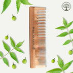 Ivory Natural Dual Tooth Kacchi Neem Comb Infused With Organic Oil For Gentle Detangling And Straightning Hair | Grocsy