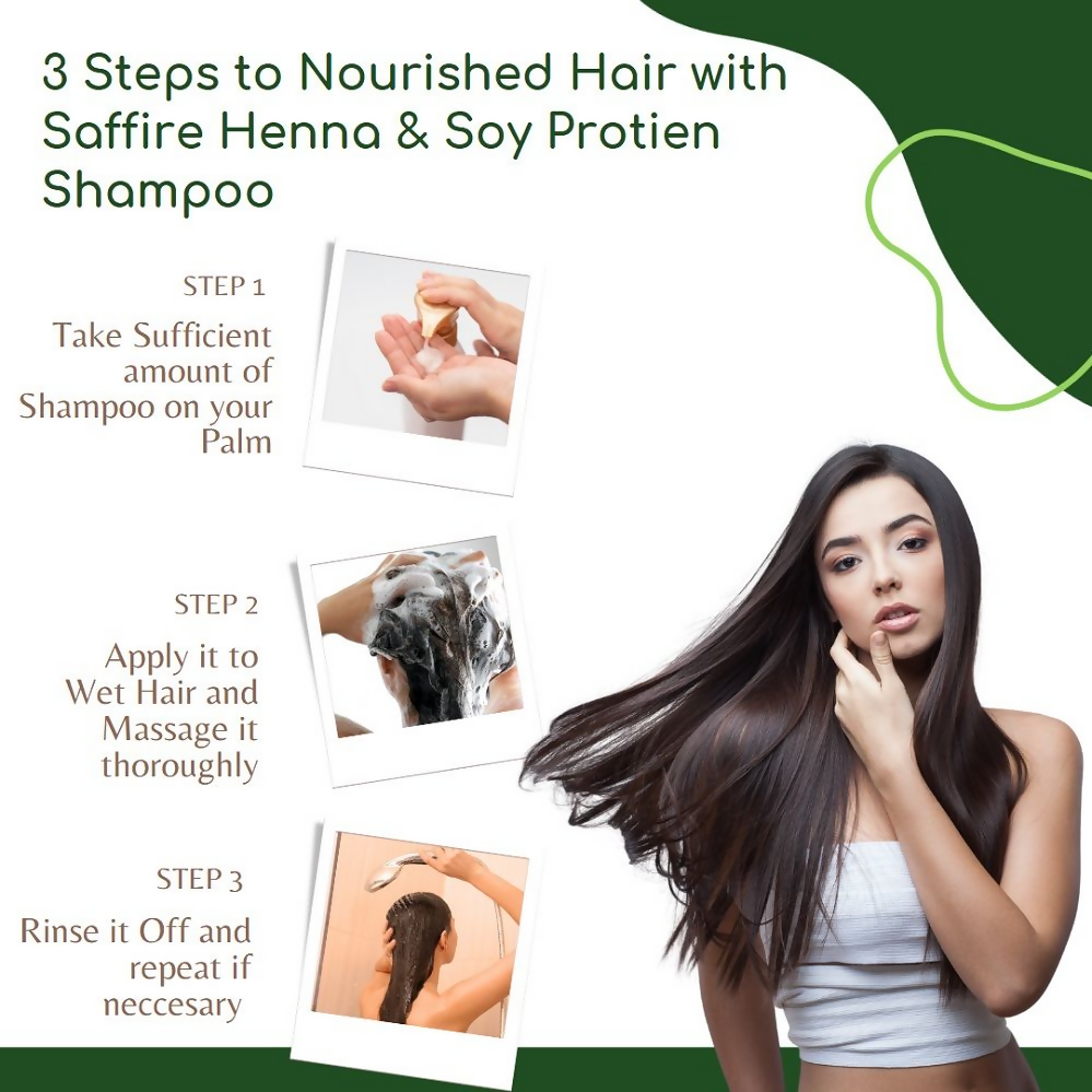 Saffire Naturals Henna & Soy Protein Deep Root Nourishing Shampoo | Grocsy