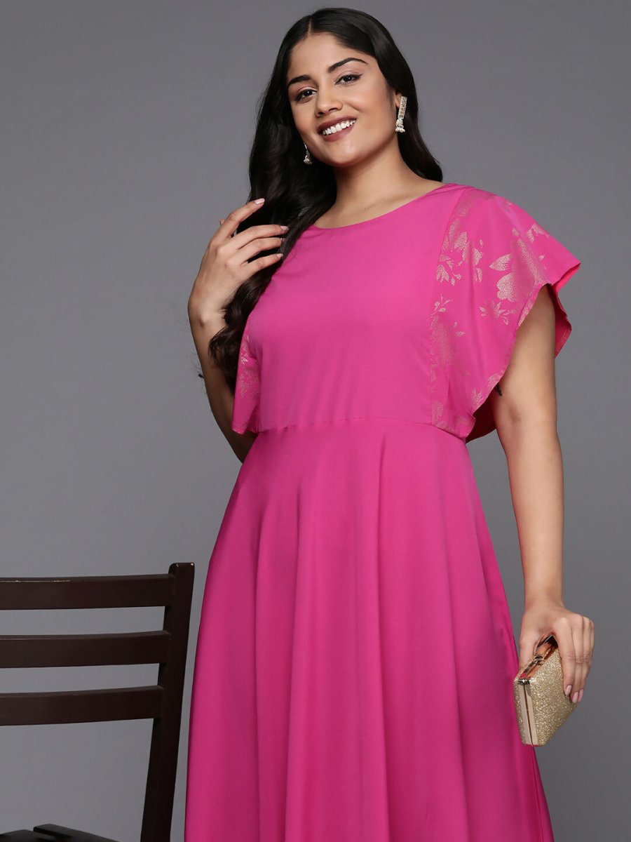 Ahalyaa Women's Traditional wear Ethnic Dress - Pink | Grocsy