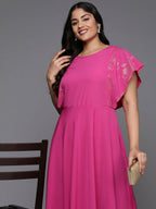 Ahalyaa Women's Traditional wear Ethnic Dress - Pink | Grocsy
