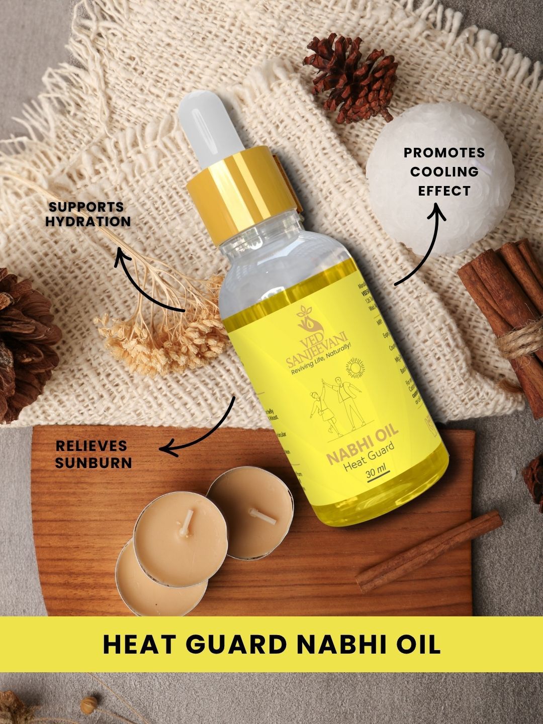 Ved Sanjeevani Heat Guard Nabhi Oil | Grocsy