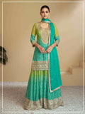 Vastranavya Bandhej Printed Chinon Chiffon Embroidered Sequins Pakistani Suit | Grocsy