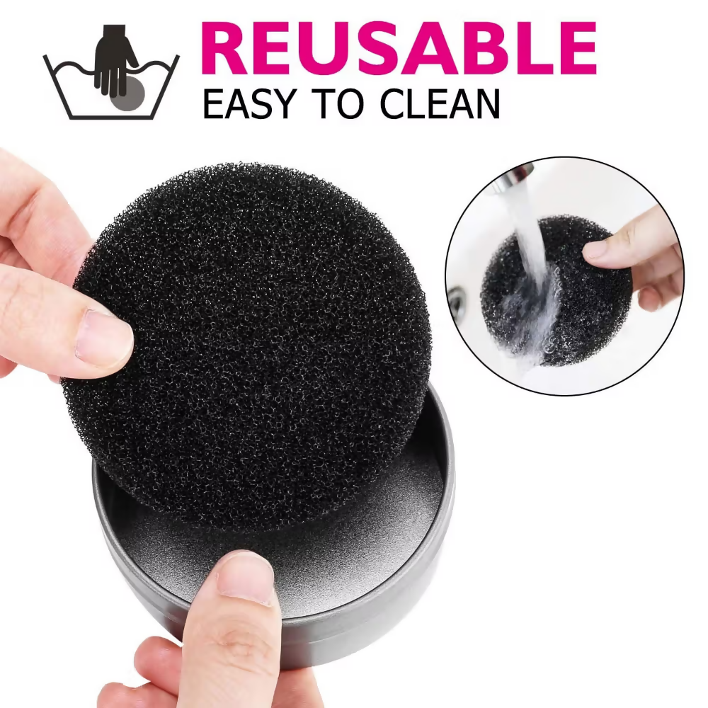Bronson Professional Makeup Brush Cleaner Sponge Tin Quick Cleaning | Grocsy
