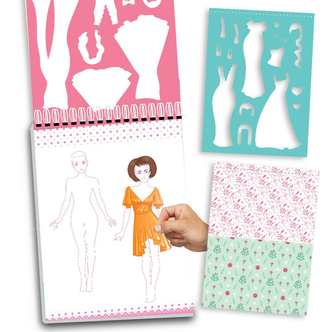 Dreamland Publications Style Studio Fashion Sketch Activity Book 1 for Girls Age 4-8 years | Grocsy
