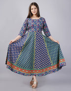 Vamika Multicolor Cotton Printed Party/Casual Wear Kurti (GAM27K) | Grocsy