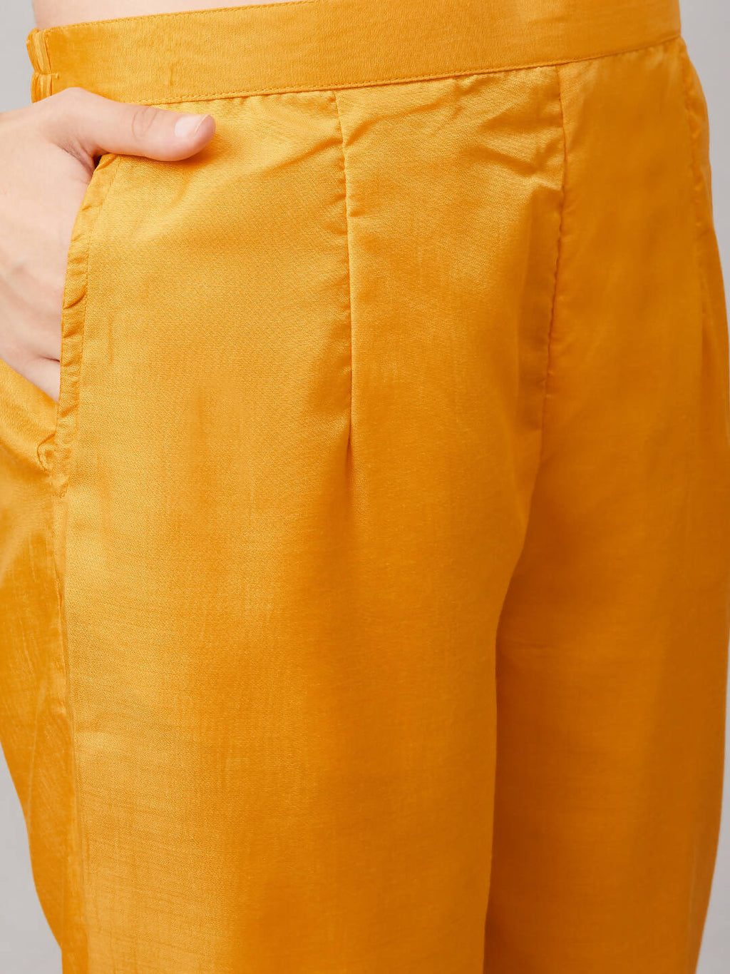 Yellow Organza Embroidered Kurta with Bottom & Dupatta - Salimar | Grocsy