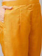 Yellow Organza Embroidered Kurta with Bottom & Dupatta - Salimar | Grocsy