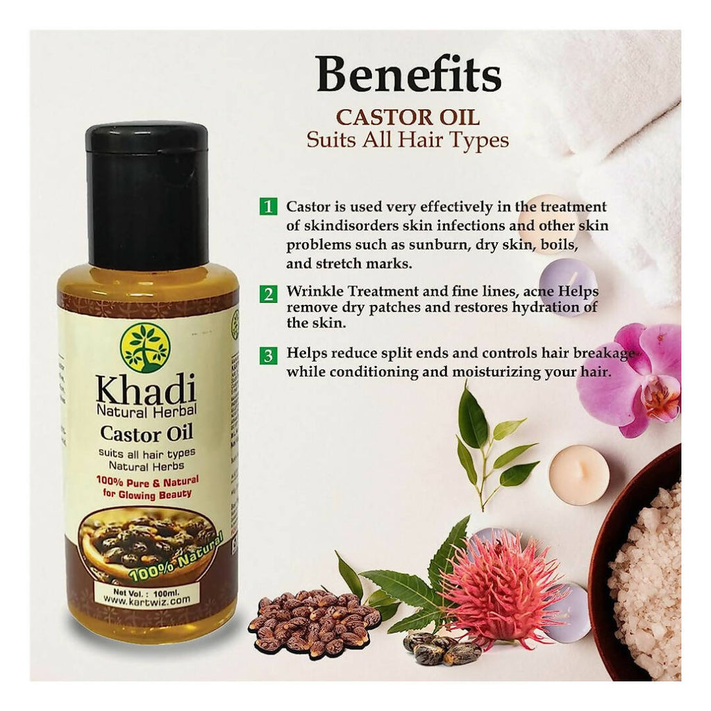Khadi Natural Herbal Castor Oil | Grocsy