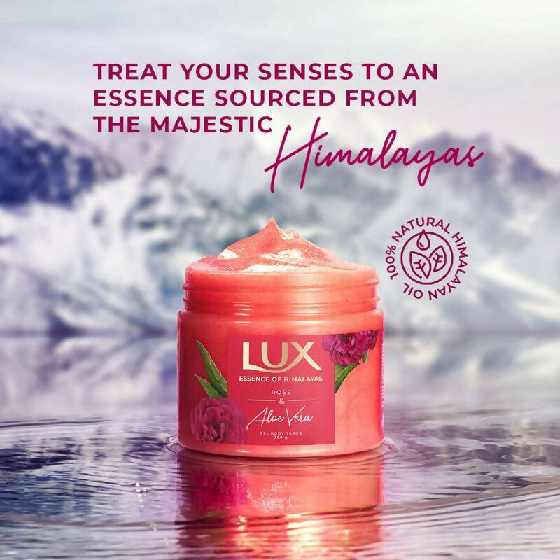 Lux Essence Of Himalayas Rose & Aloe Vera Gel Body Scrub | Grocsy