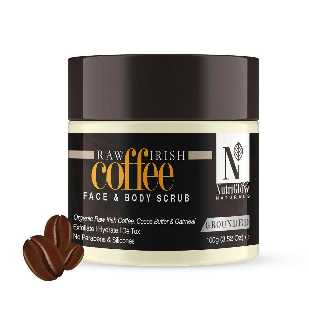 NutriGlow NATURAL'S Raw Irish Coffee Face & Body Scrub | Grocsy