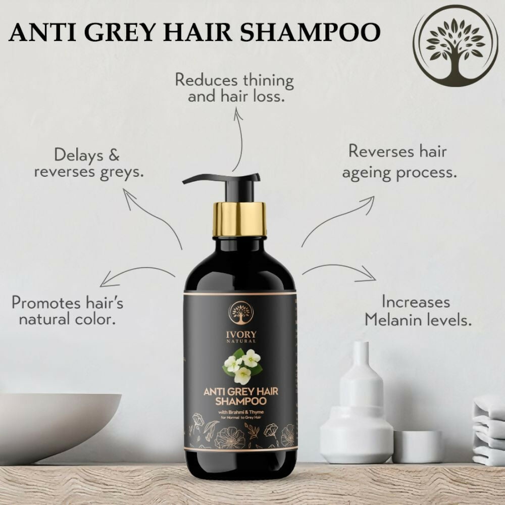 Ivory Natural Grey Hair Shampoo For Nature-Inspired Grey Coverage And Revitalization | Grocsy
