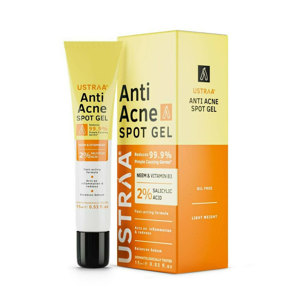 Ustraa Anti-Acne Spot Gel with Neem & Vitamin B3 | Grocsy
